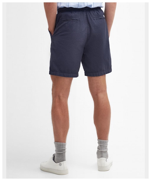 Men's Barbour Melbury Seersucker Shorts - Navy