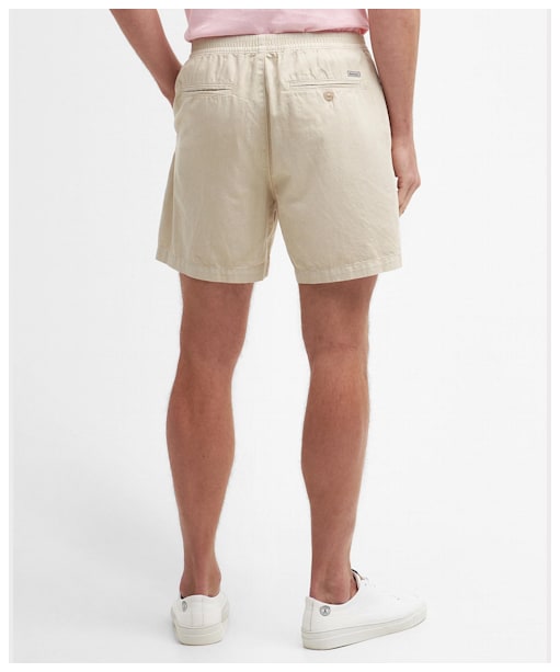 Men's Barbour Melonby Linen Blend Shorts - Mist