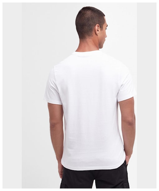 Men's Barbour International Brett Crew Neck Cotton T-Shirt - White