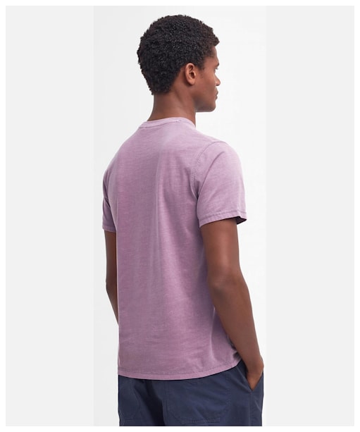 Men's Barbour Atherton Short Sleeve Cotton T-Shirt - Purple Slate