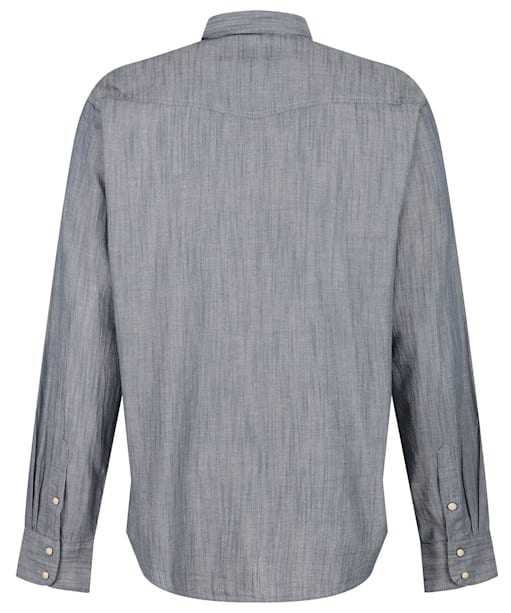 Men's Ariat Jurlington Retro Long Sleeved Snap Shirt - Chambray Blue