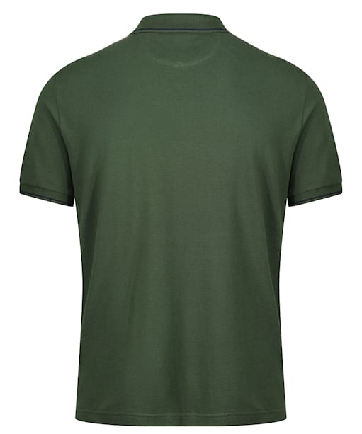 Men's GANT Tipped Pique Rugger Short Sleeve Cotton Polo Shirt - Pine Green