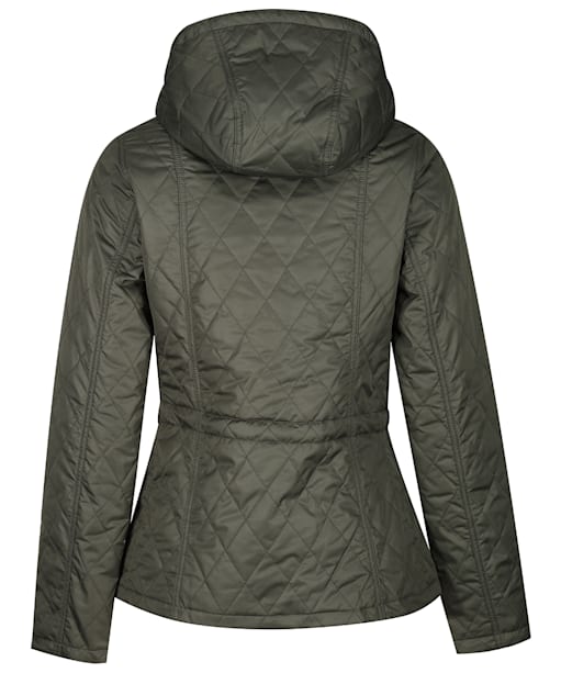 Women's Barbour Millfire Quilted Jacket - Olive / Classic Tartan