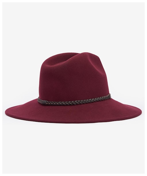 Barbour Tack Fedora Hat - Cabernet