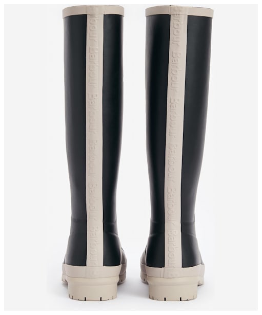 Women’s Barbour Abbey Tall Wellington Boots - Black / White Pepper