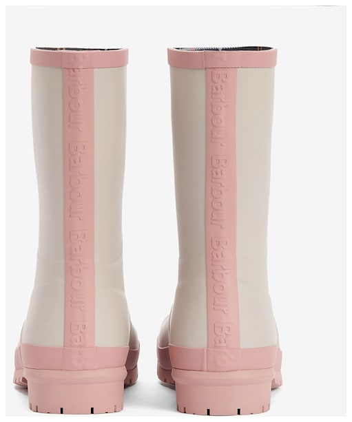 Women’s Barbour Banbury Mid Height Wellington Boots - WHITE PEPPER/PIN