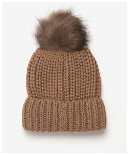 Women's Barbour Saltburn Bobble Hat - Mink