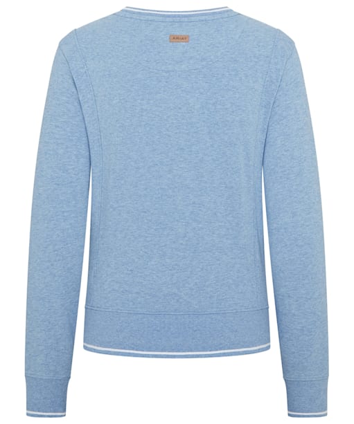 Women's Ariat Tedstock Crew Neck Sweatshirt - Light Blue Heather