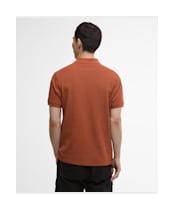 Men's Barbour International Essential Polo - Dark Ginger