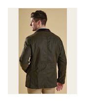 Barbour Lutz Waxed Jacket - Olive