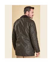Men's Barbour Bristol Waxed Jacket - Olive
