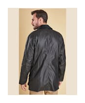 Men's Barbour Bristol Waxed Jacket - Navy