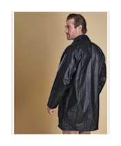 Barbour Border Wax Jacket - Navy
