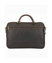Barbour Wax and Leather Briefcase - Olive