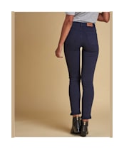 Women's Barbour Essential Slim Trousers - Navy