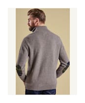 Men’s Barbour Holden Half Zip Sweater - Military Marl