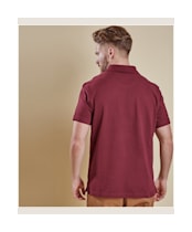 Men's Barbour Tartan Pique Polo Shirt - Ruby