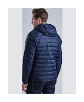 Men's Barbour Ouston Hooded Quilted Jacket - Navy