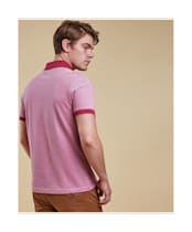 Men's Barbour Sports Polo Mix Shirt - Raspberry