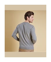 Men's Barbour Pima Cotton Crew Neck Sweater  - Grey Marl