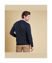 Men's Barbour Pima Cotton Crew Neck Sweater  - Navy