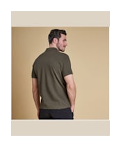 Men's Barbour Sports Polo 215G - Dark Olive