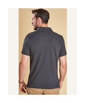 Men's Barbour Tartan Pique Polo Shirt - Navy