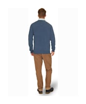 Men's Barbour Essential Lambswool Crew Neck Sweater - Light Denim