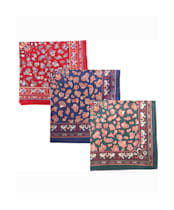 Men's Barbour Paisley Handkerchiefs - Red / Green / Navy
