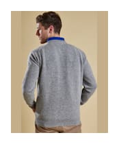 Men's Barbour Essential Lambswool Crew Neck Sweater - Grey Marl
