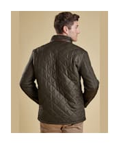 Men's Barbour Powell Quilted Jacket - Olive