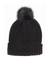 Women's Barbour Saltburn Bobble Hat - Black