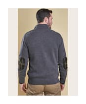 Men’s Barbour Holden Half Zip Sweater - Mid Grey Marl