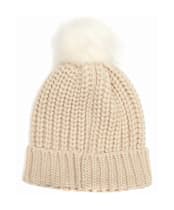 Women's Barbour Saltburn Bobble Hat - Pearl