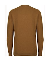 Men's Barbour Essential Lambswool Crew Neck Sweater - Antique Gold