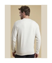 Men’s Barbour Prep Logo Crew Neck Sweater - Ecru Marl