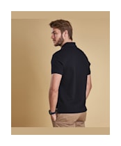 Men's Barbour Tartan Pique Polo Shirt - New Navy
