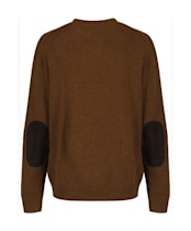 Men's Barbour Patch Crew Neck Lambswool Sweater - Bracken