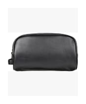 Barbour Leather Washbag - Black