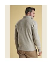 Men's Barbour Essential Lambswool Half Zip Sweater - Light Grey Marl