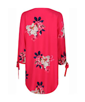 Women’s Joules Odelle Woven Tunic Top - Raspberry Bircham Bloom