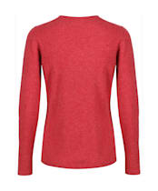 Women’s Alan Paine Inset Sleeve V-neck Sweater - Red