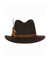Women’s Hicks & Brown The Suffolk Fedora - Gamebird Feather - Brown