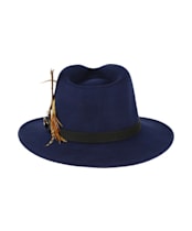 Women’s Hicks & Brown The Suffolk Fedora - Gamebird Feather - Navy