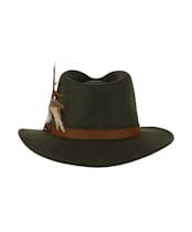 Women’s Hicks & Brown The Suffolk Fedora - Gamebird Feather - Olive