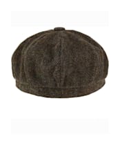 Heather Scott Harris Tweed Newsboy Cap - Green / Brown HB