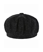 Heather Scott Harris Tweed Newsboy Cap - Black HB