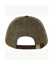 Heather Tyndrum British Tweed Leather Peak Baseball Cap - Brown / Red Check