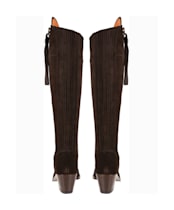 Women's Fairfax & Favor Heeled Regina Boots - Chocolate Suede
