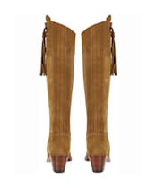 Women's Fairfax & Favor Heeled Regina Boots - Tan Suede
